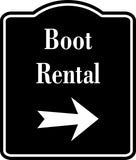 Boot Rental Ski Right Arrow BLACK  Aluminum Composite Sign