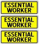 Essential Worker Car MAGNET Magnetic Bumper Sticker  bright safety yellow