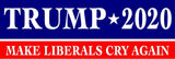 SET OF 4 TRUMP 2020 MAKE LIBERALS CRY AGAIN MAGNET Magnetic Bumper Sticker