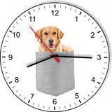 Golden Retriever In Your Pocket Puppy Dog kitchen living room Wall Clock