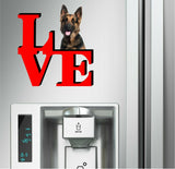 German Shepard Dog Love Park Dog Fridge Refrigerator Car Magnet