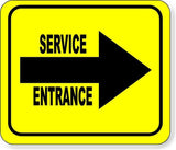 supplemental directional service entrance right arrow #2 Aluminum Composite Sign