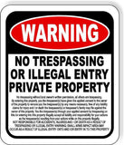 WARNING NO TRESPASSING WITHOUT WRITTEN PERMISSION Aluminum composite sign