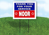 NOOR THANK YOU SERVICE 18 in x 24 in Yard Sign Road Sign with Stand