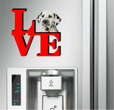 Dalmatian Dog Love Park Dog Fridge Refrigerator Car Magnet