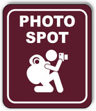 PHOTO SPOT SELFIE Hiking Camping Metal Aluminum Composite Sign