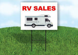 RV SALES Plastic Yard Sign ROAD SIGN with Stand
