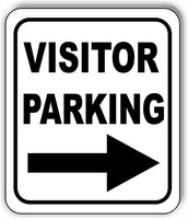 Visitor Parking Right Arrow Sign metal outdoor sign parking lot sign