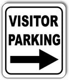 Visitor Parking Right Arrow Sign metal outdoor sign parking lot sign