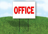 OFFICE RED LETTERS Plastic Yard Sign ROAD SIGN with Stand