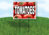 TOMATOES WITH TOMATOES BACKGROUND Plastic Yard Sign ROAD SIGN with Stand