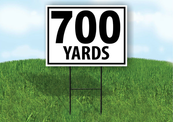 700 YARDS DISTANCE MARKER TARGET RUNNING Plastic Yard Sign ROAD SIGN with Stand