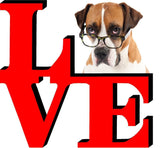 Boxer with Glasses Dog Love Park Cute Dog Fridge Refrigerator Car Magnet