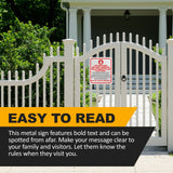 ATTENTION DO NOT KNOCK TO TALK ABOUT THE VACCINE Aluminum composite sign