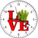 I Love Asparagus Love Park Funny Kitchen Living room Wall Clock