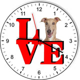 Greyhound Cute Puppy Dog kitchen living room Wall Clock