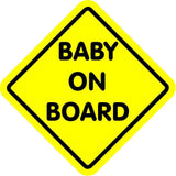 BABY ON BOARD - Magnetic Bumper Sticker THIS IS A MAGNET NOT A STICKER 6'X6"