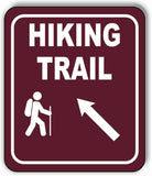 HIKING TRAIL DIRECTIONAL 45 DEGREES UP LEFT ARROW Metal Aluminum composite sign