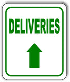 DELIVERIES DIRECTIONAL LEFT BLACK Arrow Variations Metal Aluminum composite sign