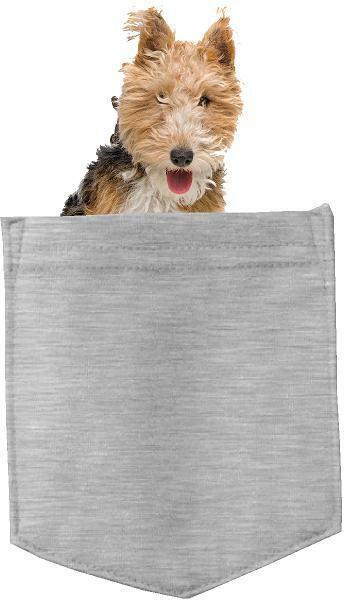 Fox Terrier Dog in pocket Fridge Car Magnet Bumper Sticker App size 4"x7"