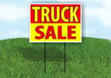 TRUCK SALE RED YELLOW Plastic Yard Sign ROAD SIGN with Stand