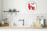 I Love Sausage Love Park Funny Kitchen Living room Wall Clock