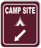 CAMP SITE DIRECTIONAL ARROW TRAIL 8 Variations Metal Aluminum composite sign