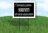 SERENITY CONGRATULATIONS GRADUATE 18 in x 24 in Yard Sign Road Sign with Stand