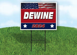 DEWINE FLAG RED 2024 18inx24in Yard Road Sign w/ Stand