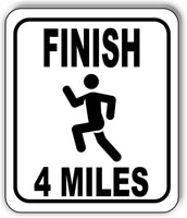 Finish Line 4 miles Running Race 5k Marathon Metal Aluminum Composite Sign