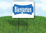 BIERGARTEN BLUE TAG Yard Sign Road with Stand LAWN SIGN