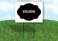 STILLNESS BLACK TAG HOUSE SIGN