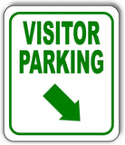VISITOR PARKING DIRECTIONAL GREEN 8 Arrow Variations Aluminum composite sign