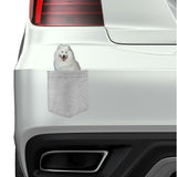 Samoyed Dog in pocket Fridge Car Magnet Bumper Sticker App size 4"x7"