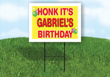 GABRIEL'S HONK ITS BIRTHDAY 18 in x 24 in Yard Sign Road Sign with Stand
