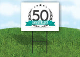 50 year anniversary Yard Sign Road with Stand LAWN SIGN
