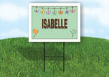 ISABELLE WELCOME BABY GREEN  18 in x 24 in Yard Sign Road Sign with Stand