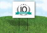 10 year anniversary Yard Sign Road with Stand LAWN SIGN