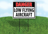 DANGER LOW FLYING AIRCRAFT Plastic Yard Sign ROAD SIGN with Stand