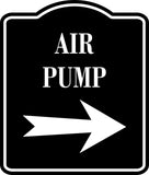Air Pump CAPS Right Arrow BLACK  SIGN Aluminum Composite Sign
