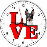 Toy Fox Terrier Cute Puppy Dog kitchen living room Wall Clock
