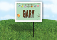 GARY WELCOME BABY GREEN  18 in x 24 in Yard Sign Road Sign with Stand