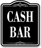 Cash Bar BLACK Aluminum Composite Sign