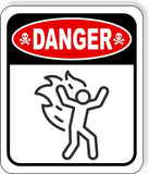 DANGER FIRE HAZARD Metal Aluminum composite sign