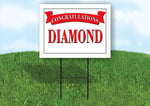 DEVON CONGRATULATIONS RED BANNER 18in x 24in Yard sign with Stand