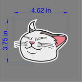 Smudge the Cat Meme MAGNET Magnetic Bumper Sticker Offended Funny Confused Cat