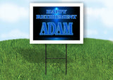 ADAM RETIREMENT BLUE 18 in x 24 in Yard Sign Road Sign with Stand