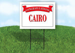 CADEN CONGRATULATIONS RED BANNER 18in x 24in Yard sign with Stand