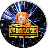 Best Nova Scotia Duck Toller Dog Galaxy Wars Space Star Kitchen Livingroom Clock