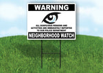neighborhood watch keep an eye on crime BLAC Yard Sign Road with Stand LAWN SIGN